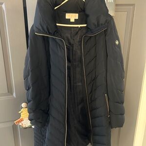 Michael Kors Womens Midlength Puffer coat
